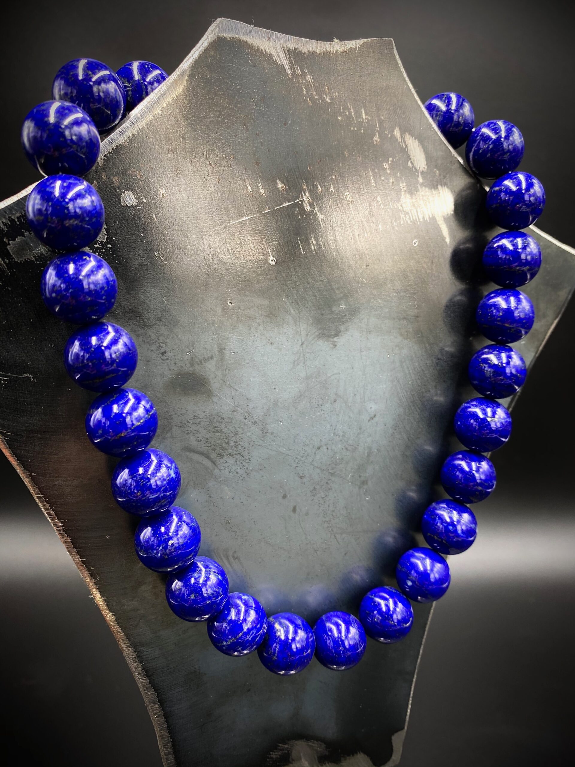 Collier En Lapis-lazuli Naturel Avec Fermoir Argent 925 Et Zircons - Made In Italy - 47 Cm - Neuf Avec étiquettes